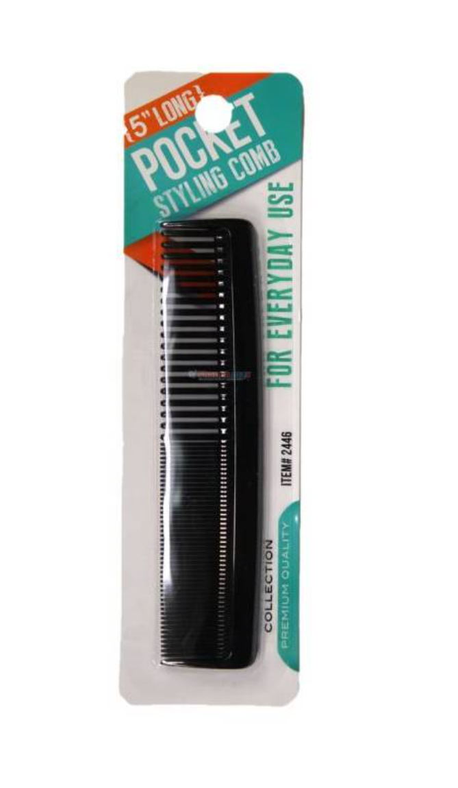 STELLA COLLECTION POCKET COMB WITH SECTIONING TEETH - SINGLE COMB