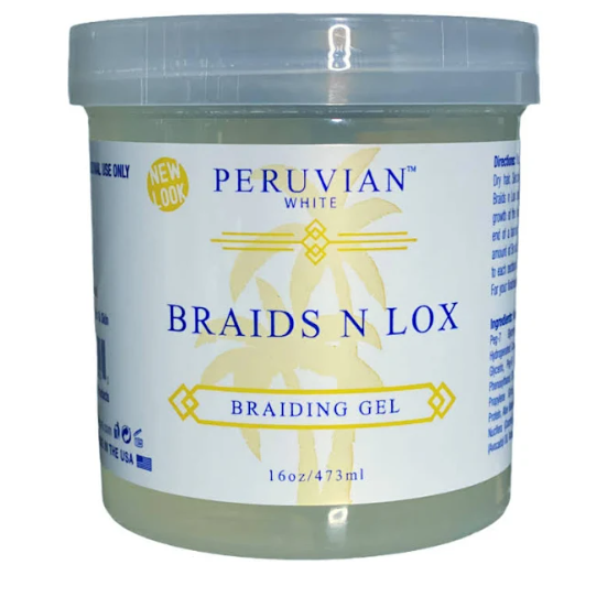 PERUVIAN WHITE BRAIDS N LOX HAIR BRAIDING GEL 16oz