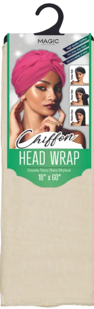 MAGIC COLLECTION HEAD WRAP SCARF CHIFFON 18&