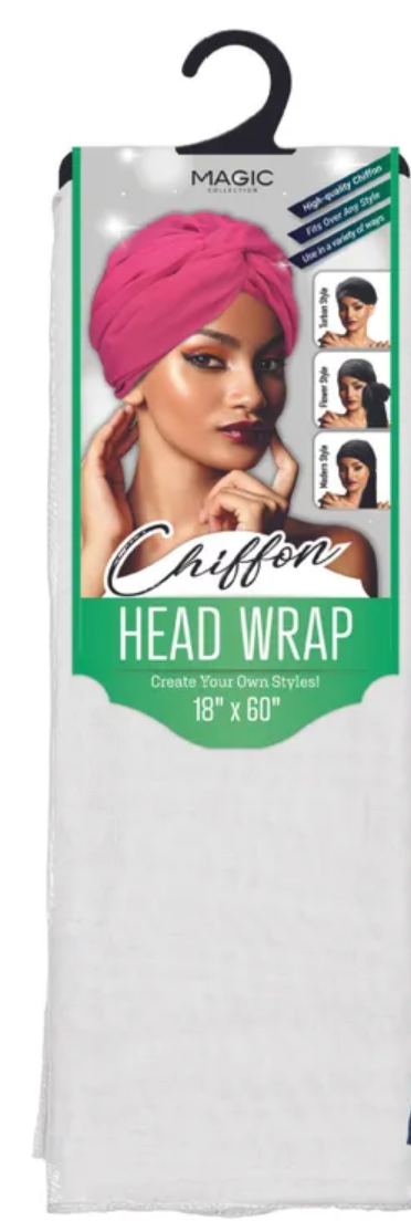 MAGIC COLLECTION HEAD WRAP SCARF CHIFFON 18&