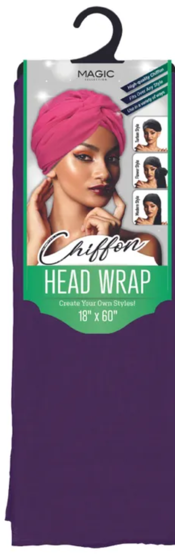 MAGIC COLLECTION HEAD WRAP SCARF CHIFFON 18&