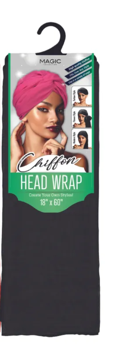 MAGIC COLLECTION HEAD WRAP SCARF CHIFFON 18&