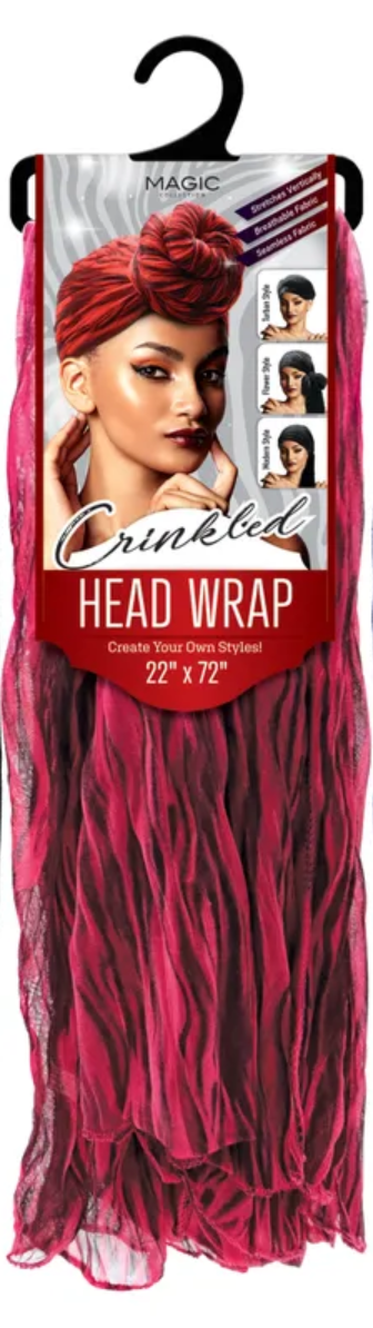 MAGIC COLLECTION CRINKLED HEAD WRAP (22&quot;x72&quot;)