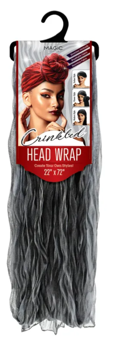 MAGIC COLLECTION CRINKLED HEAD WRAP (22&quot;x72&quot;)