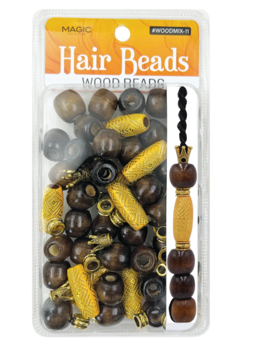 MAGIC COLLECTION WOODEN HAIR BEADS