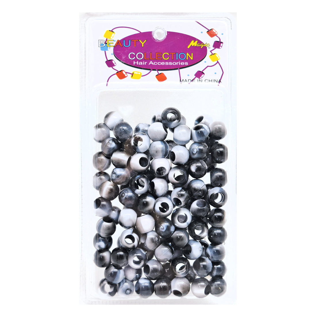 MAGIC COLLECTION  - 2 TONE ROUND BEAD - BIG 14mm