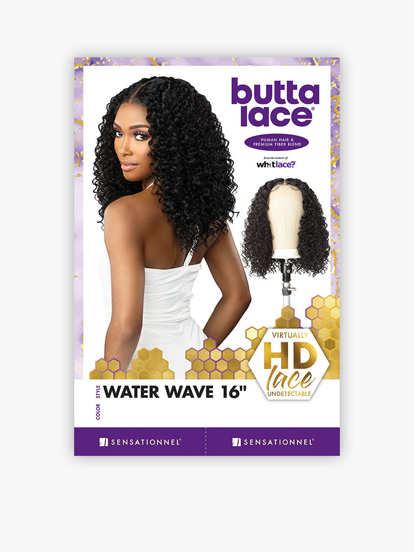 SENSATIONNEL - BUTTA LACE HUMAN HAIR BLEND WATER WAVE 16″ WIG