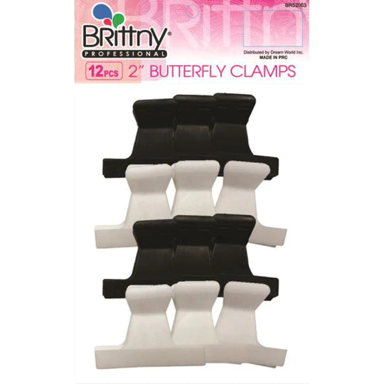 BRITTNY 12 PIECES 3&quot; BUTTERFLY CLAMPS
