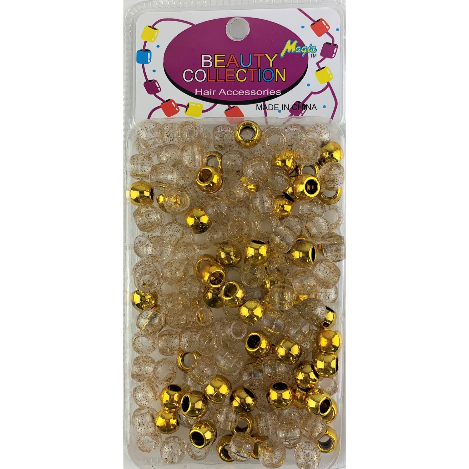 MAGIC COLLECTION - LARGE ROUND GLITTER BEADS 70 PIECES