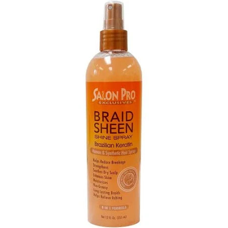 SALON PRO BRAID SHEEN SHINE SPRAY (12OZ)