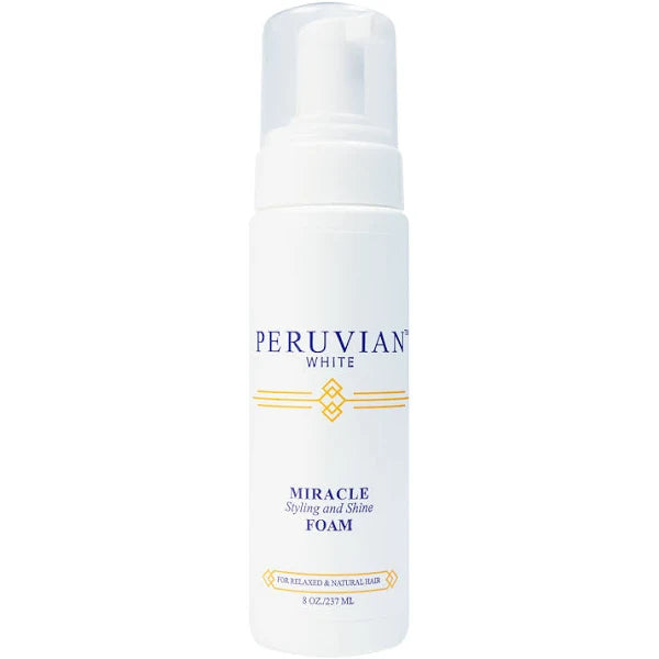 PERUVIAN WHITE MIRACLE HAIR STYLING SHINE AND BRAIDING  FOAM