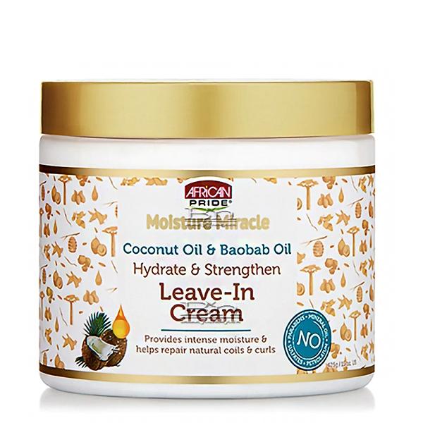 AFRICAN PRIDE MOISTURE MIRACLE HYDRATE &amp; STRENGTHEN LEAVE-IN CREAM 15OZ